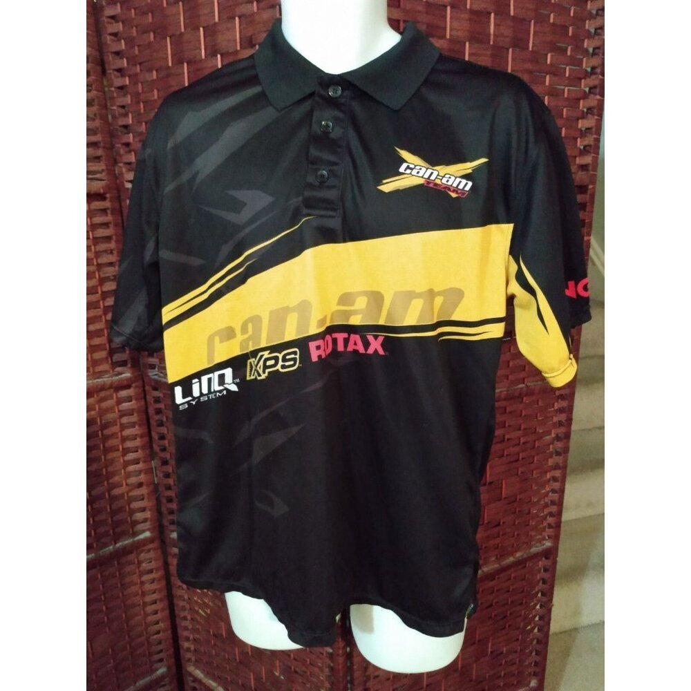 Men's Can-Am Team Polo Shirt Jersey Large Off Road